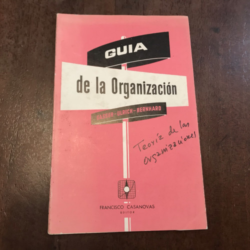 Portada del libro de Guía de la organización