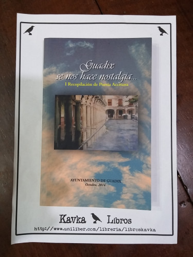 Portada del libro de Guadix se nos hace nostalgia… (1ª recoplilación de poesía accitana)