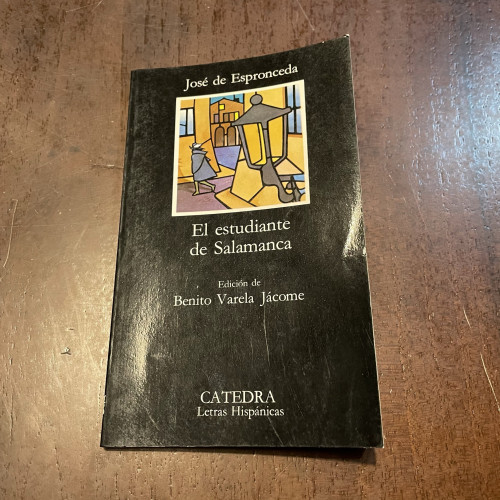 Portada del libro de El estudiante de Salamanca