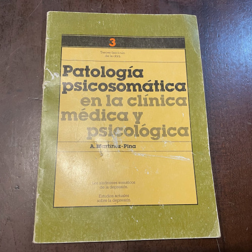 Portada del libro de Patología psicosomática en la clínica médica y psicológica