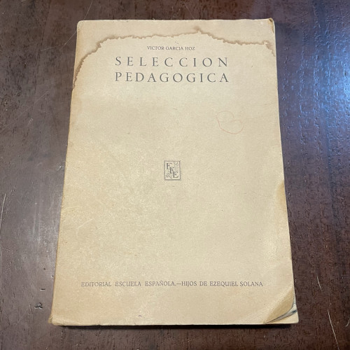 Portada del libro de Selección pedagógica