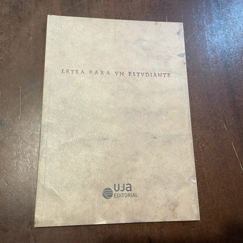 Portada del libro de Letra para un estudiante. Facsímil 1594