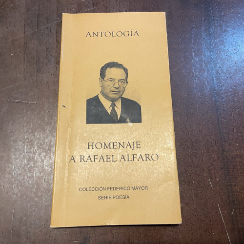 Portada del libro de Homenaje de bienvenida a Jaén a Rafael Alfaro