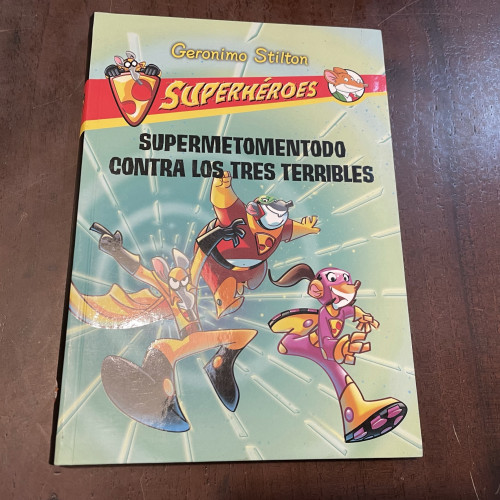 Portada del libro de Supermetomentodo contra los tres terribles