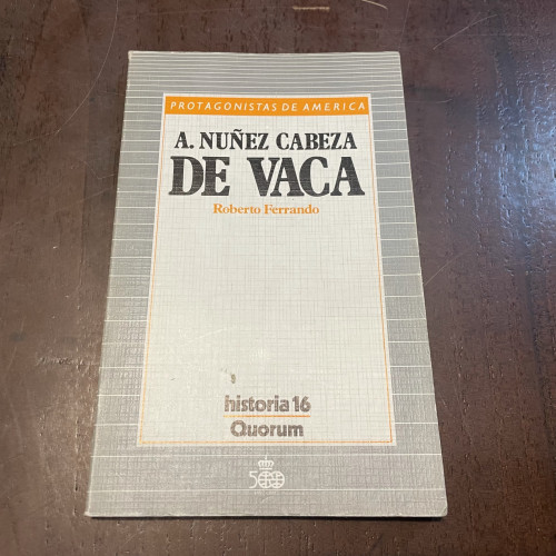 Portada del libro de A. Nuñez Cabeza de Vaca