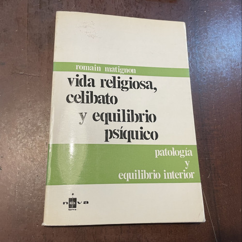 Portada del libro de Vida religiosa, celibato y equilibrio psíquico