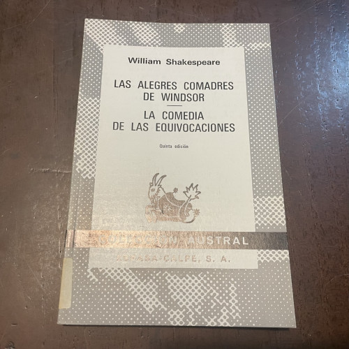 Portada del libro de Las alegres comadres de Windsor. La comedia de las equivocaciones