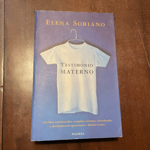 Portada del libro de Testimonio materno