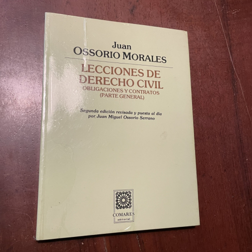 Portada del libro de Lecciones de derecho civil. Obligaciones y contratos (parte general)