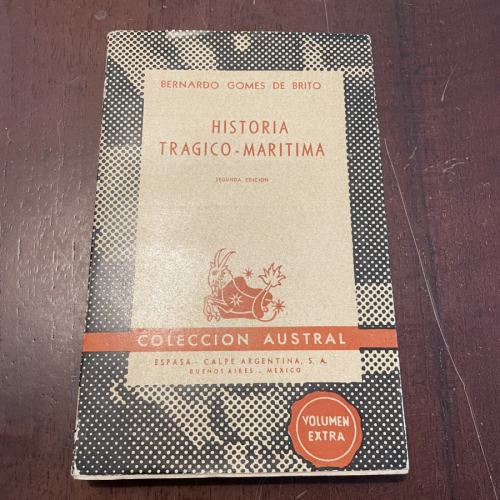 Portada del libro de Historia trágico-marítima