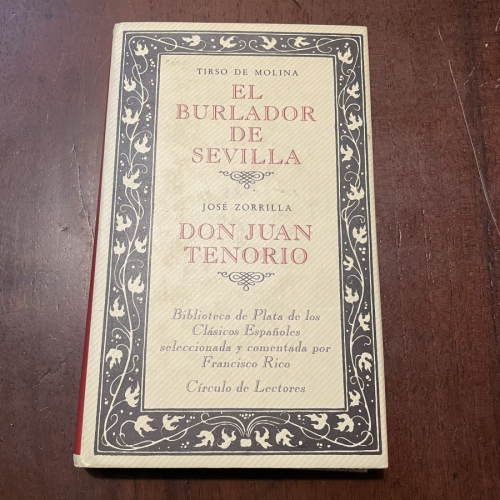 Portada del libro de El burlador de Sevilla. Don Juan Tenorio