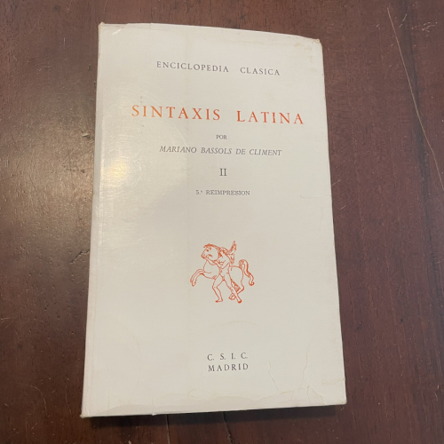 Portada del libro de Sintaxis latina II