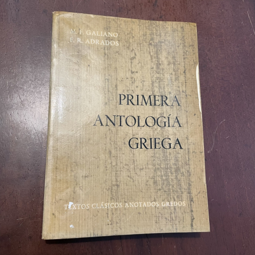 Portada del libro Primera antología griega