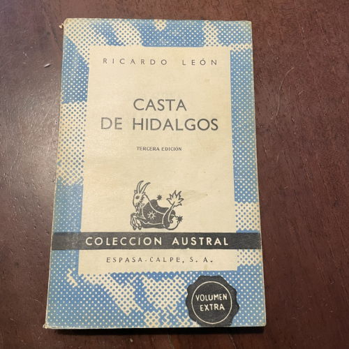 Portada del libro de Casta de hidalgos