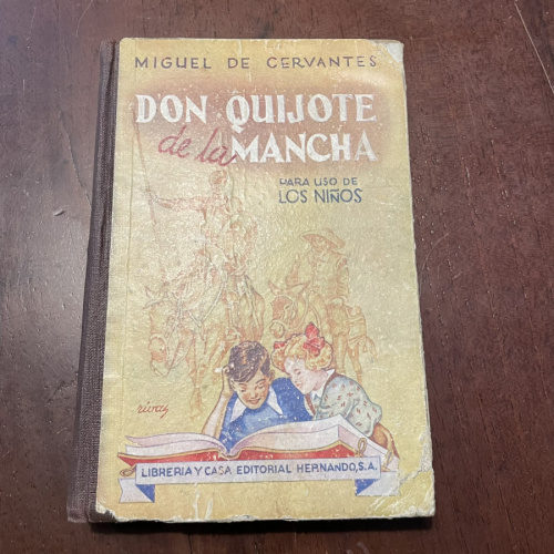 Portada del libro de Don Quijote de la Mancha para uso de los niños