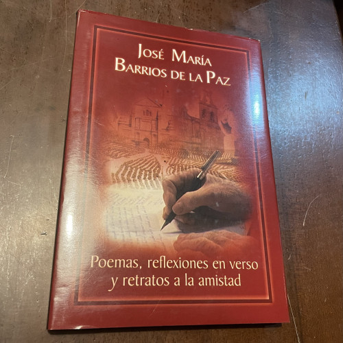 Portada del libro de Poemas, reflexiones en verso y retratos a la amistad