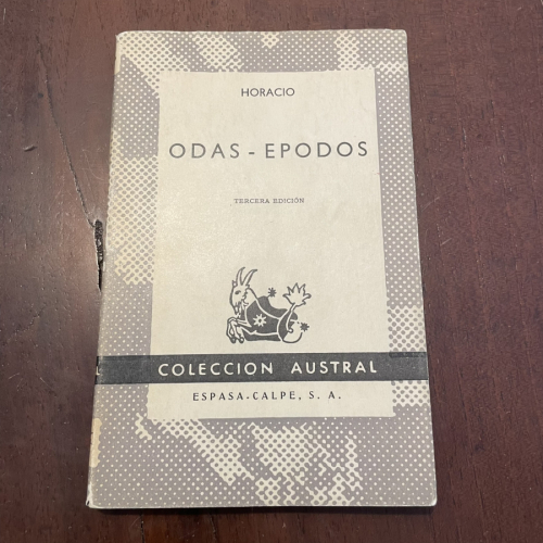 Portada del libro de Odas - Epodos