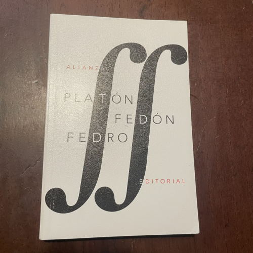 Portada del libro de Fedón. Fedro