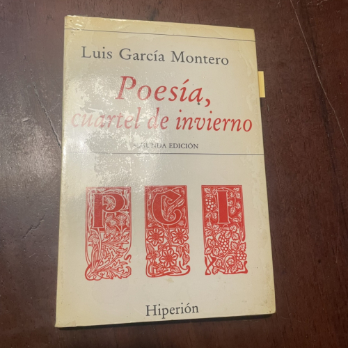 Portada del libro de Poesía, cuartel de invierno