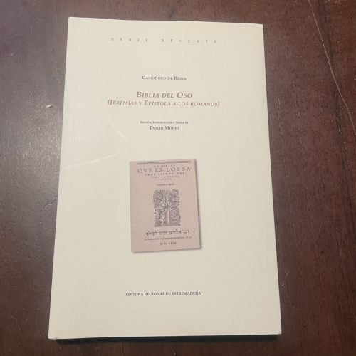 Portada del libro de Biblia del Oso. Jeremías y epístola a los romanos
