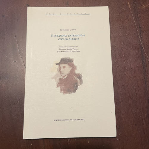 Portada del libro de 8 estampas extremeñas con su marco