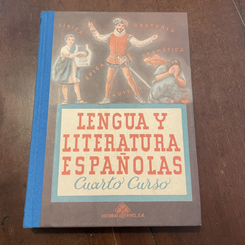 Portada del libro de Lengua y literatura españolas. Cuarto curso (Facsímil 1952)