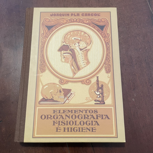 Portada del libro de Elementos organografía fisiología e higiene (Facsímil 1929)