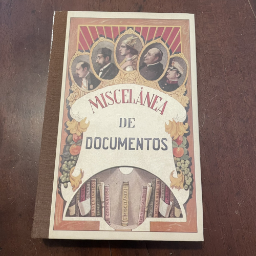 Portada del libro de Miscelánea de documentos (Facsímil 1930)