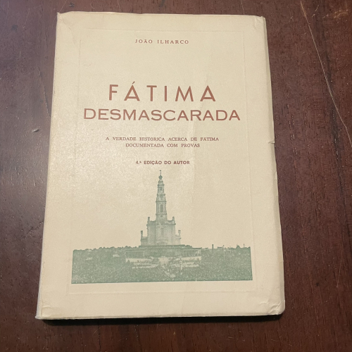 Portada del libro de Fátima desmascarada (portugués)