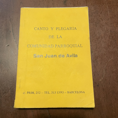 Portada del libro de Canto plegaria de la comunidad parroquial