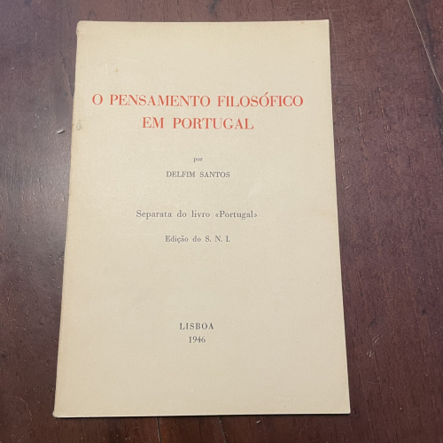 Portada del libro de O pensamiento filosófico em Portugal (portugués)