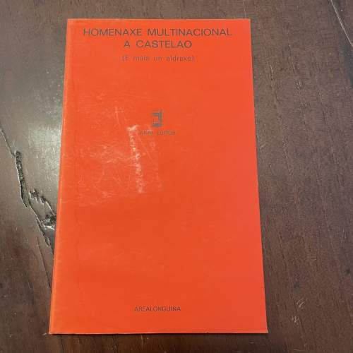 Portada del libro de Homenaxe multinacional a Castelao (galego)