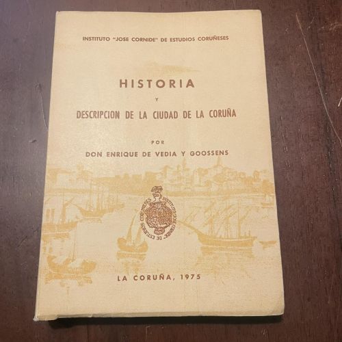 Portada del libro de Historia y descripción de la ciudad de La Coruña