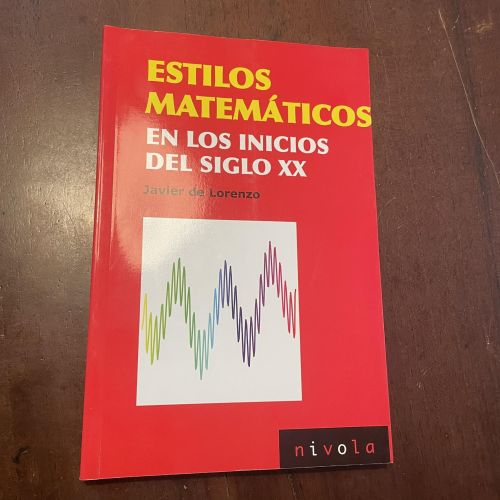 Portada del libro de Estilos matemáticos en los inicios del siglo XX