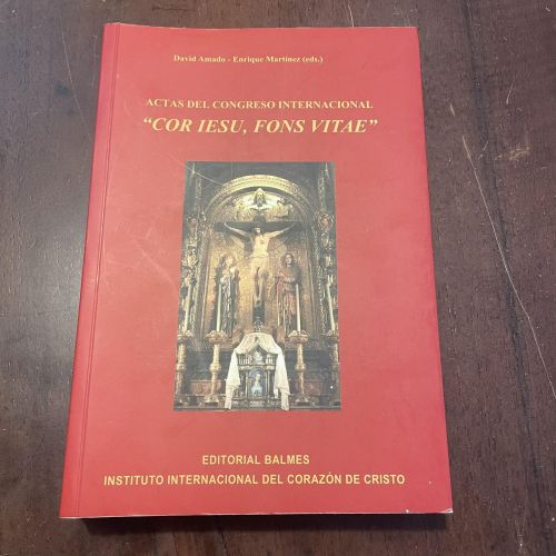 Portada del libro de Actas del congreso internacional Cor Iesu, Fons Vitae