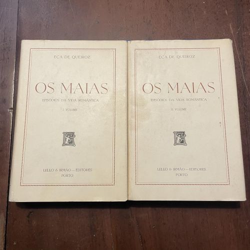 Portada del libro de Os maias (portugués) 2 vols