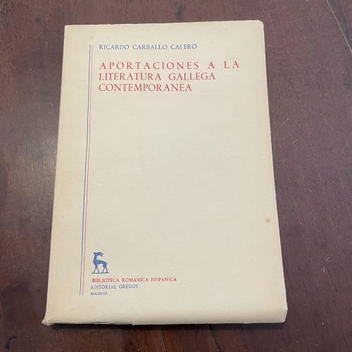 Portada del libro de Aportaciones a la literatura gallega contemporánea