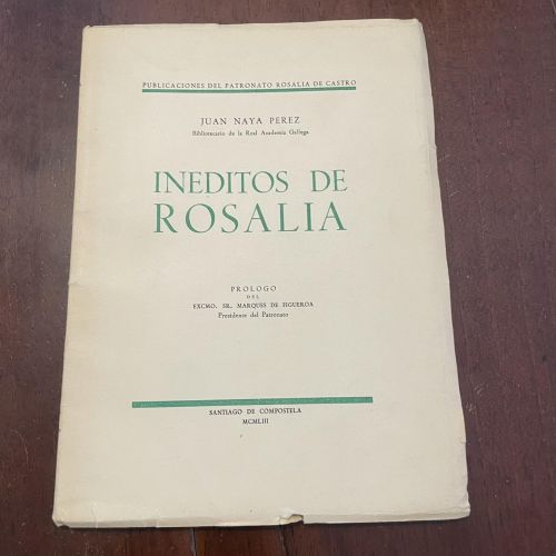 Portada del libro de Inéditos de Rosalía