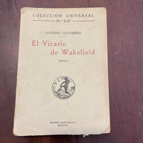 Portada del libro de El Vicario de Wakefield