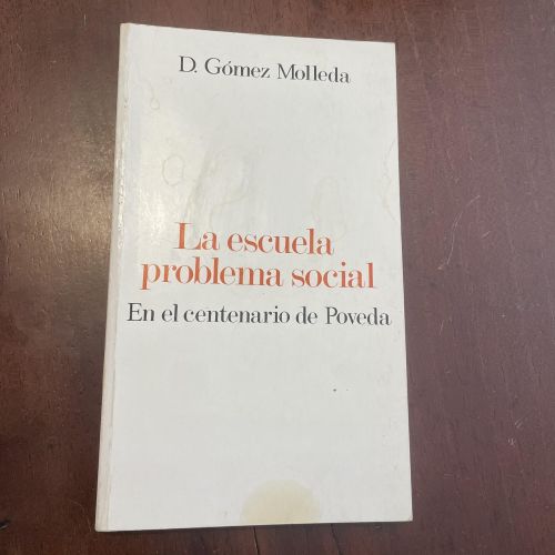 Portada del libro de La escuela problema social