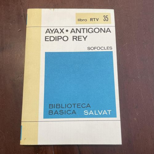 Portada del libro de Ayax. Antígona. Edipo Rey