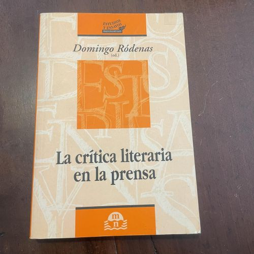 Portada del libro de La crítica literaria en la prensa