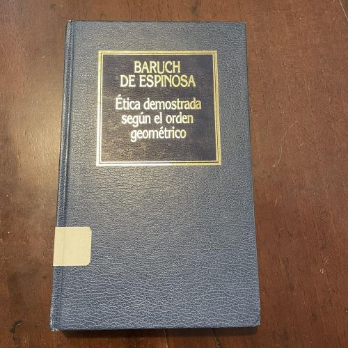 Portada del libro de Ética demostrada según el orden geométrico