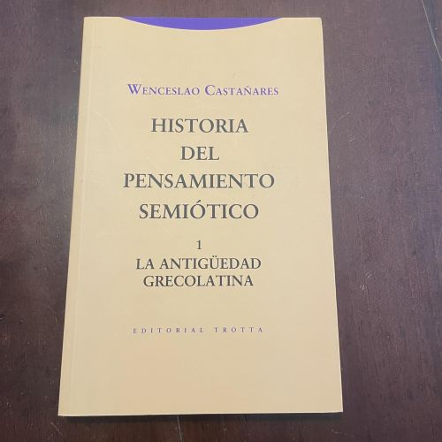 Portada del libro de Historia del pensamiento semiótico. 1 La antigüedad grecolatina