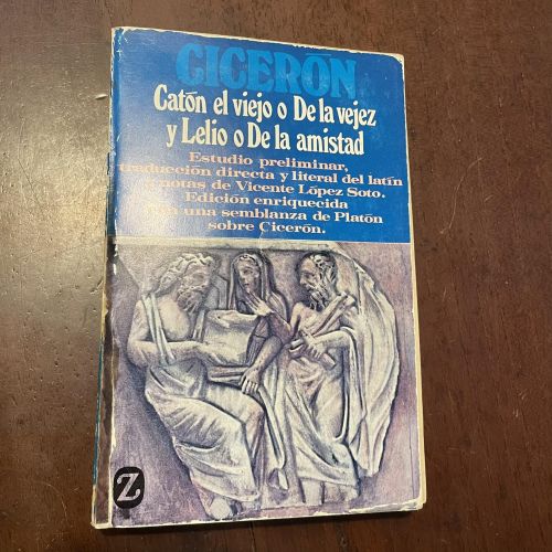 Portada del libro de Catón el viejo o De la vejez y Lelio o De la amistad