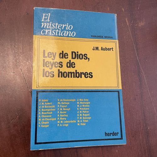 Portada del libro de Ley de Dios, leyes de los hombres