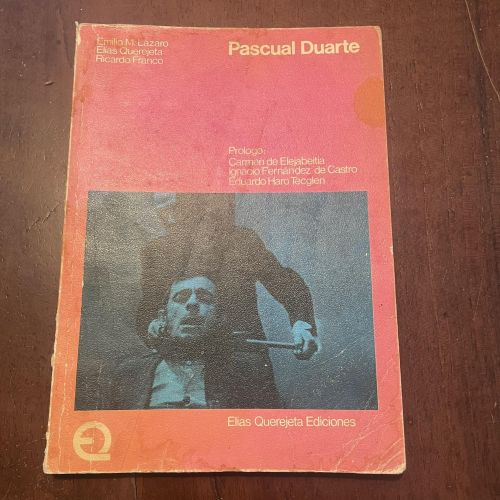 Portada del libro de Pascual Duarte (guión)