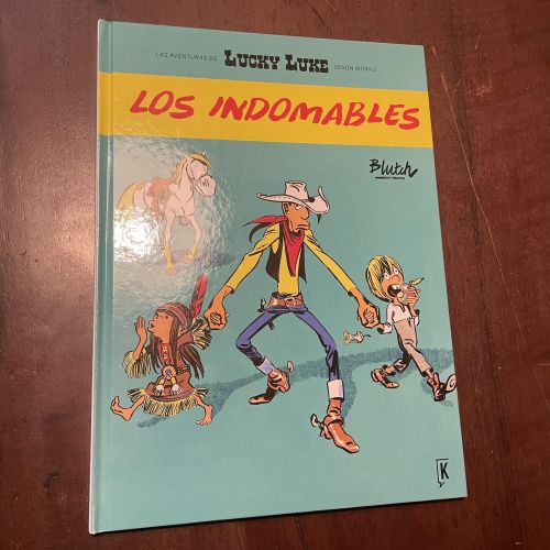 Portada del libro de Lucky Luke. Los indomables