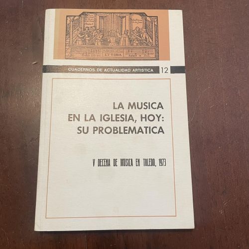 Portada del libro de La música en la Iglesia, hoy: su problemática