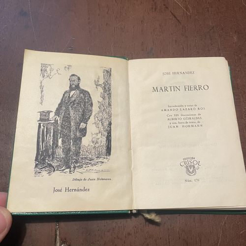 Portada del libro de Martín Fierro
